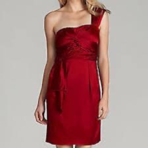 ANTONIO MELANI Dresses & Skirts - NWT Antonio Melani One-Shoulder Kacy Holiday Ball Dress in Ruby Red